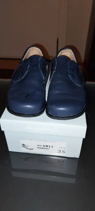 Zapatos niño comunión azul marino T.35