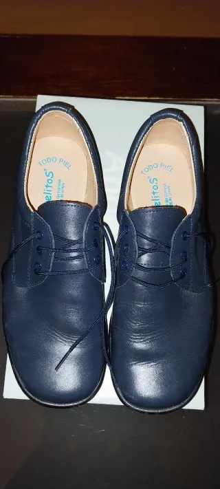 Zapatos niño comunión azul marino T.35