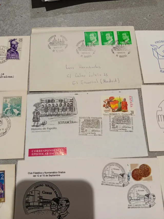 Lotto di 20 buste e carte filatelia