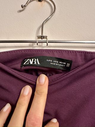 Falda Zara Talla S Morada