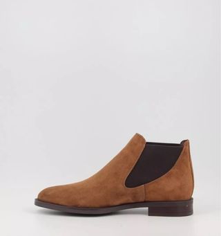 Botín bajo cuero mujer marrón