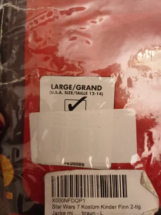 Disfraz Star Wars Finn Talla L