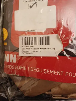 Disfraz Star Wars Finn Talla L