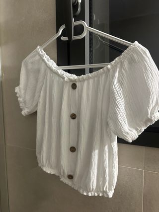 Blusa blanca elegante Talla M