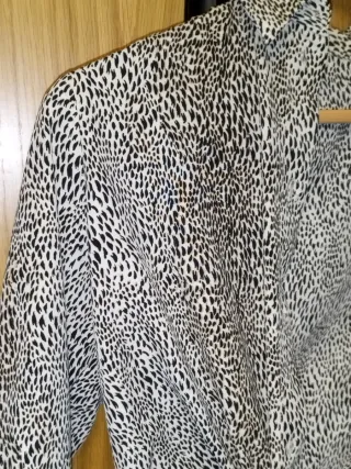 Camisa Estampado Leopardo Oversize Fat L/Xl