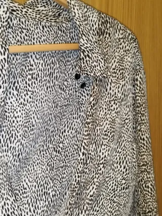 Camisa Estampado Leopardo Oversize Fat L/Xl