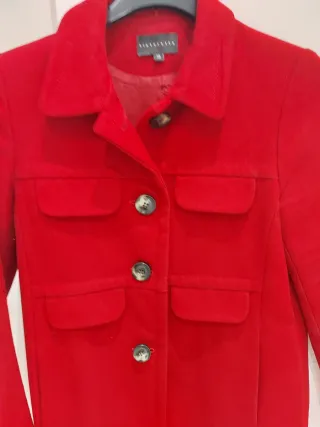 Abrigo mujer talla 38 rojo marca Tintoretto