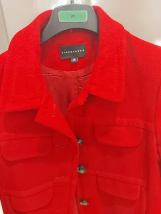 Abrigo mujer talla 38 rojo marca Tintoretto