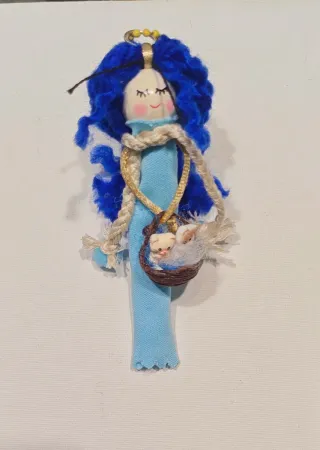 Bambolina artigianale le nutz - "cestino con mici"