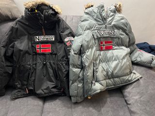 Chaqueta Geographical Norway Negra y Plateada
