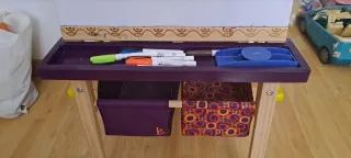 Pizarra de madera doble tiza y rotulador