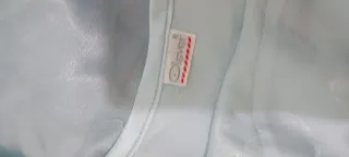 Pijama de satén azul mujer