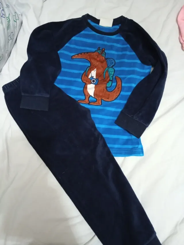 2 Pijamas Niña 4-5 Años Azul