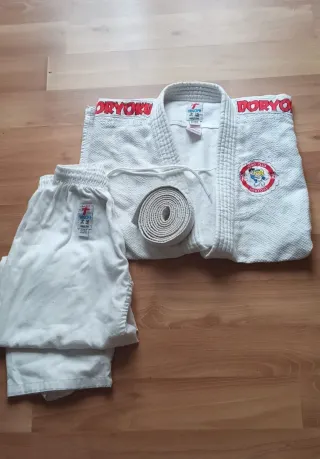 Kimono Doryoku Blanco Talla  9 a 11 años