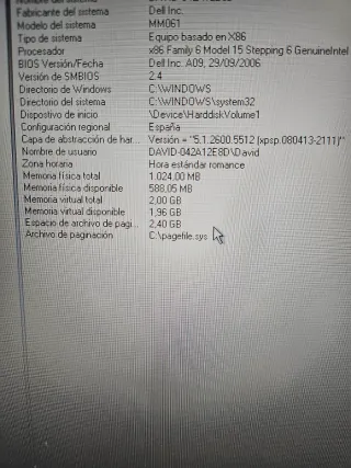 Portátil Dell Inspiron 6400