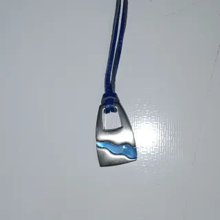 Colgante Lotus Plata y Azul