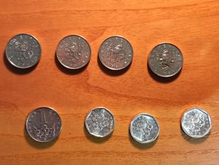 8 Monete Ceche Koruna Haler Collezione