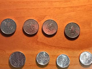 8 Monete Ceche Koruna Haler Collezione