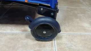 Cuna de viaje plegable azul