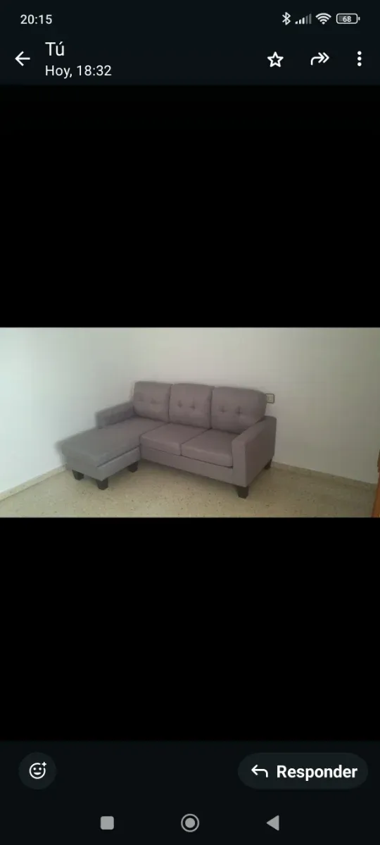 Sofá seccional gris