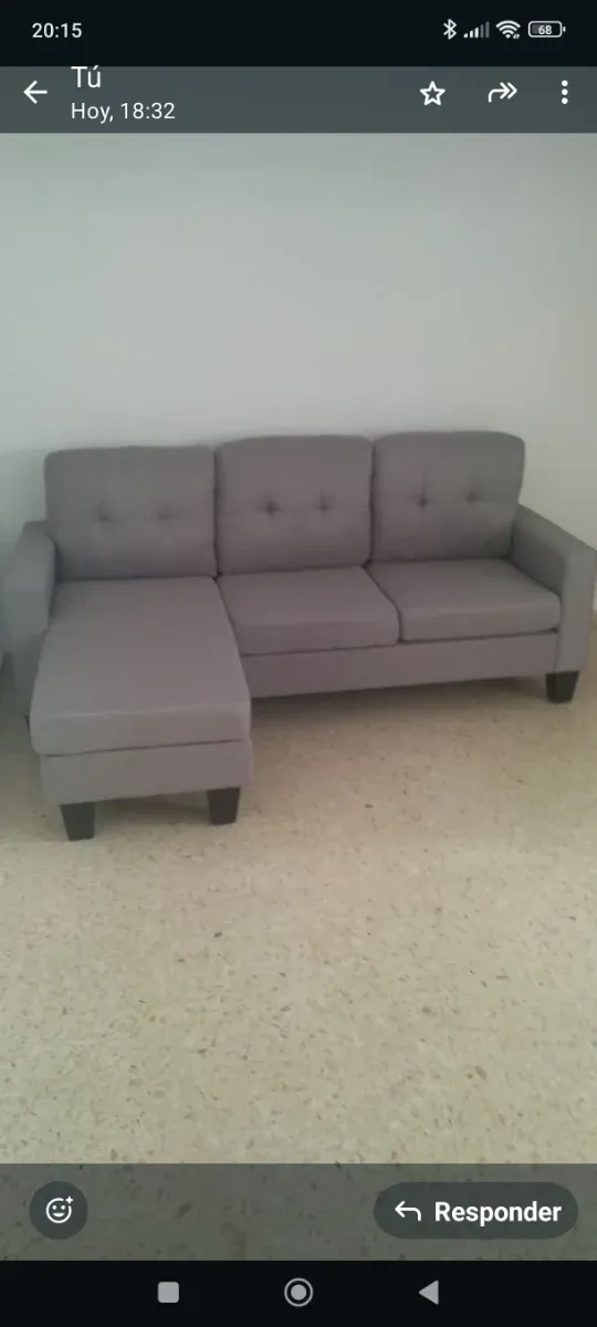 Sofá seccional gris