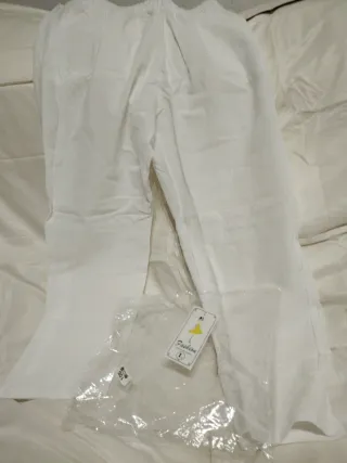 Pantalones blancos talla L