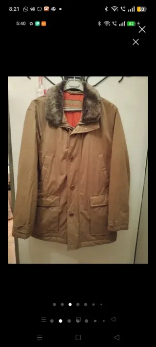 Chaquetón beige hombre XL