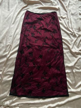 Maxigonna rossa nera fairy y2k gothic vintage