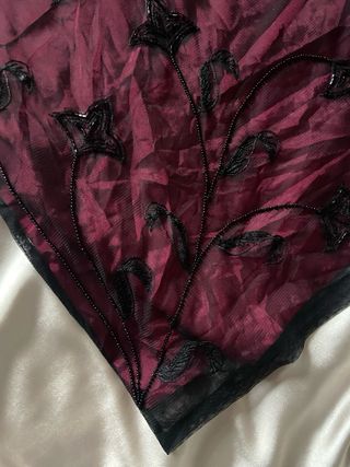 Maxigonna rossa nera fairy y2k gothic vintage