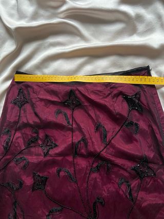 Maxigonna rossa nera fairy y2k gothic vintage