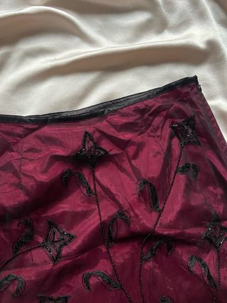 Maxigonna rossa nera fairy y2k gothic vintage
