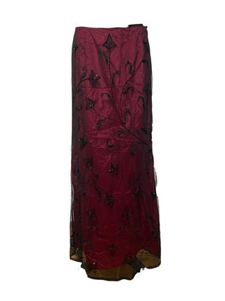 Maxigonna rossa nera fairy y2k gothic vintage