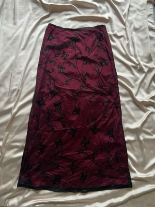 Maxigonna rossa nera fairy y2k gothic vintage