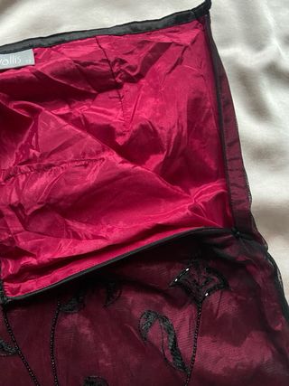 Maxigonna rossa nera fairy y2k gothic vintage