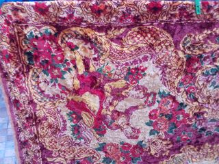 Colcha alfombra terciopelo religiosa