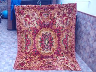 Colcha alfombra terciopelo religiosa