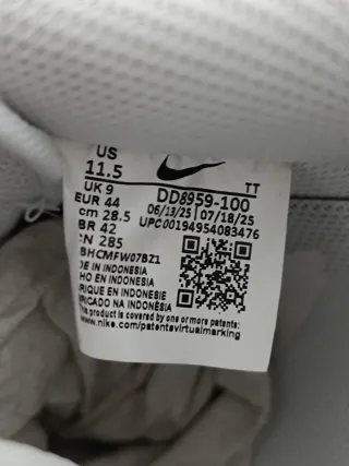 Nike Air Force 1 07 Blancas Talla 44