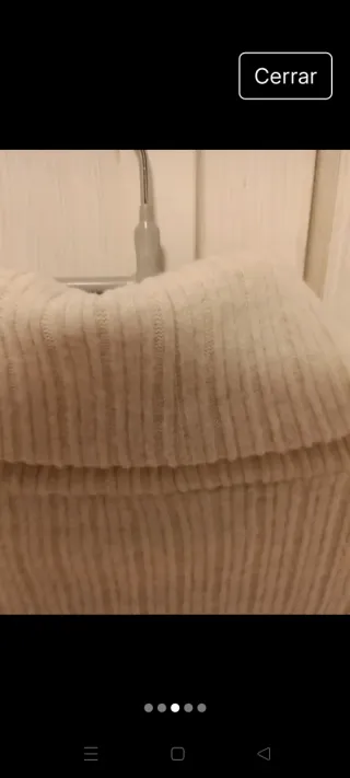 Jersey cuello alto beige Pull&Bear Talla L