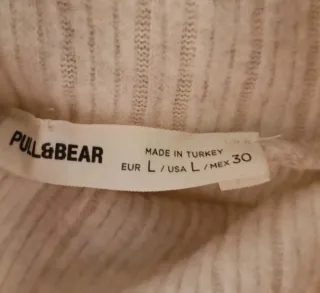 Jersey cuello alto beige Pull&Bear Talla L