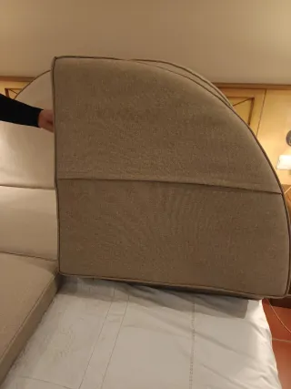 Sillón para cama balinesa beige