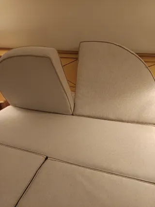 Sillón para cama balinesa beige