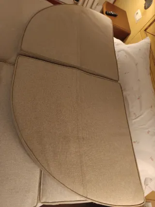 Sillón para cama balinesa beige