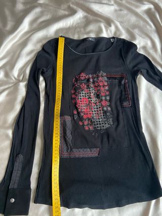 Top nero vintage y2k fairy urban glam cottage