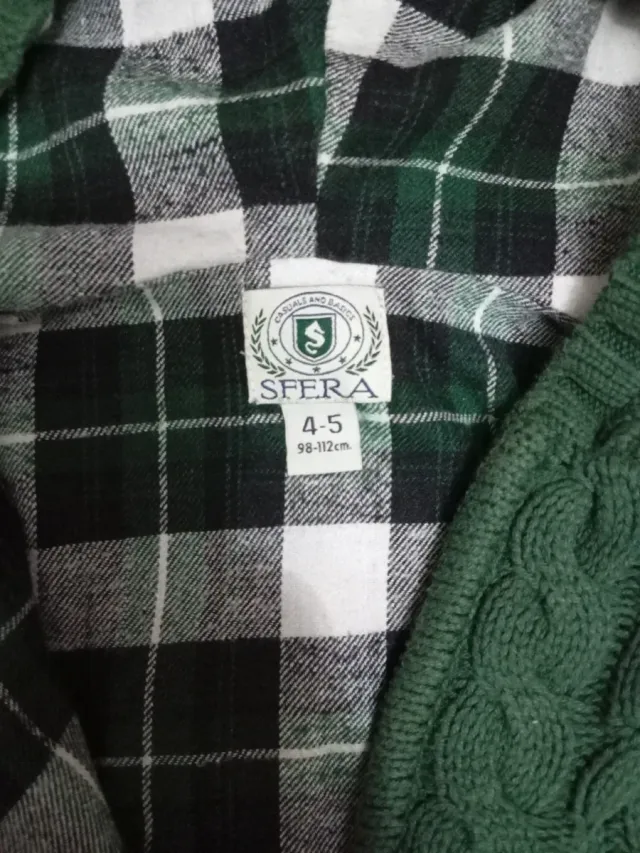 Chaqueta Sfera niño forro cuadros T. 4-5