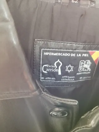 Chaquetón de piel auténtica negro