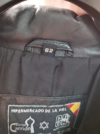 Chaquetón de piel auténtica negro