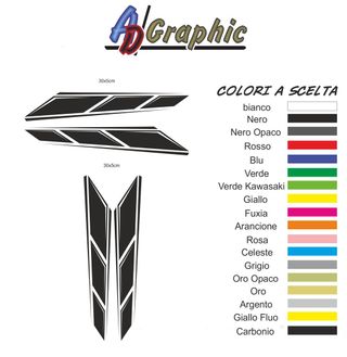 Coppia adesivi decoro moto fascia tipo 2