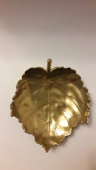 Ciotola Foglia Ottone Dorato