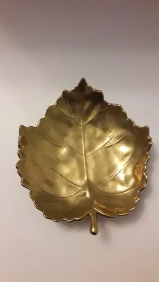 Ciotola Foglia Ottone Dorato