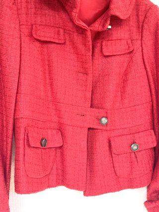 Chaqueta Zara Tweed Estilo Chanel Talla M